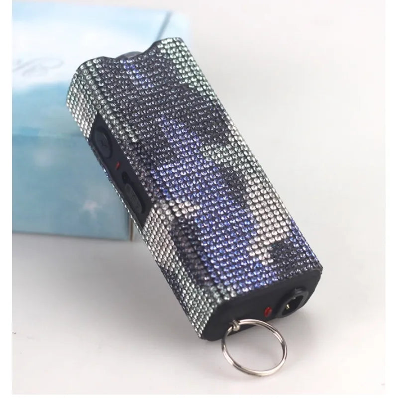 Luxe Stun Gun Keychain – Elegant Self-Defense with LED Light (18+)