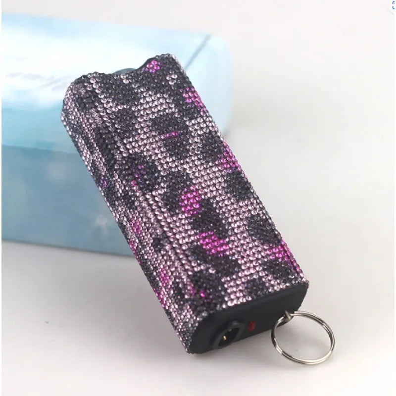 Luxe Stun Gun Keychain – Elegant Self-Defense with LED Light (18+)